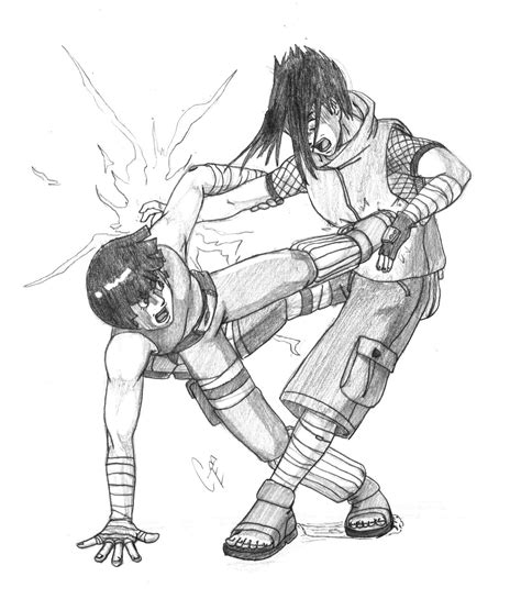 Rock Lee Vs Sasuke By Bishi On Deviantart