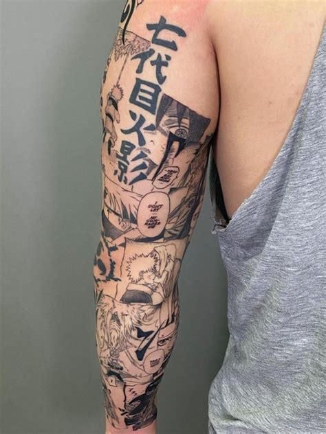 Anime Panel Tattoo Sleeve Trenton Lemieux
