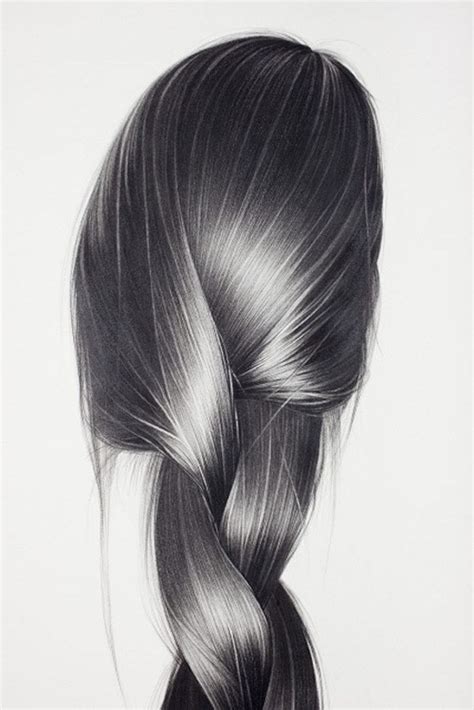 Pin By Murphy On Hair Realistic Pencil Drawings Hair Illustration
