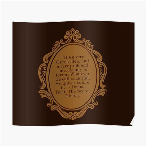 The Secret History Donna Tartt Dark Academia Bookish Book Quotes Poster For Sale By