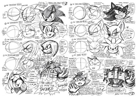 Sonic Character Face Reference By Darkspeeds