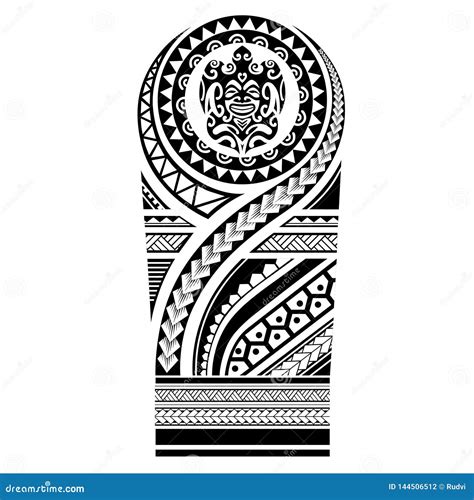 Polynesian Tattoo Sleeve Shoulder Sketch Pattern Samoan Template