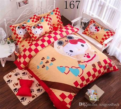 These items are iso, ce, sgs certified. New 3d Hello Kitty Twin Queen Size Bedding Set Duvet Cover ...