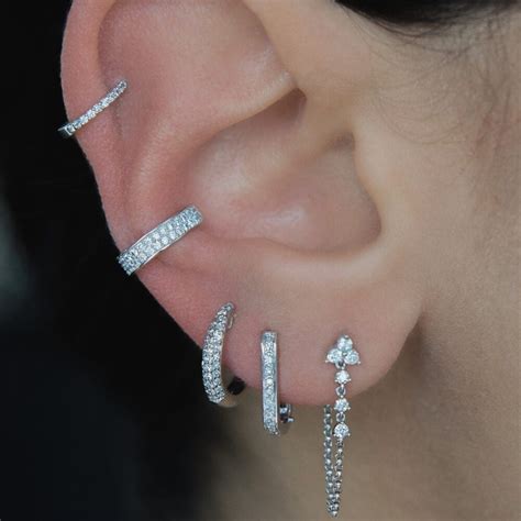 Diamond Mini Round Drop Chain Earrings Be Loved Jewelry