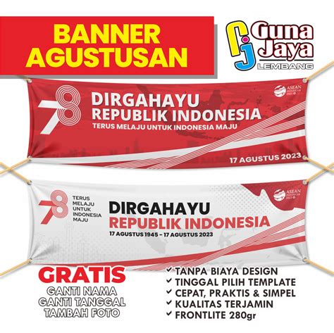 Banner Spanduk Agustusan Agustus Hut Republik Indonesia Banner