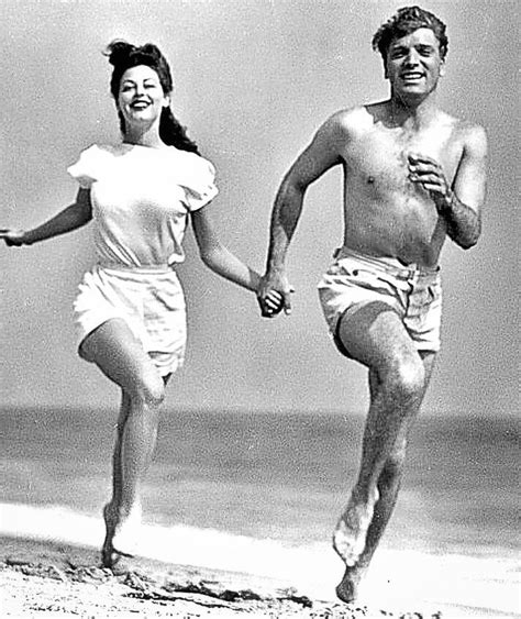 Ava Gardner Ava Gardner And Burt Lancaster In A Publicity Shot For Their Movie On The Beach