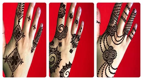 Three Henna Design For Hands Beautiful And Gorgeous Henna Design Youtube