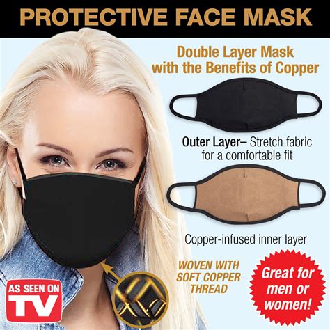 Copper Infused Double Layer Protective Face Mask Collections Etc