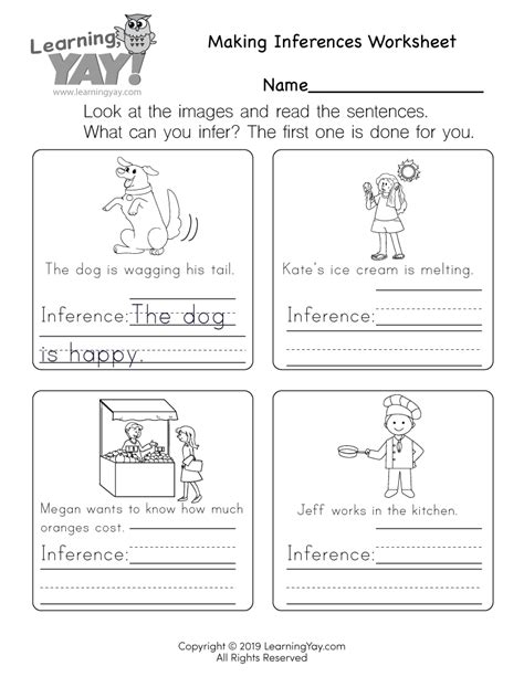 Free Worksheets On Inference