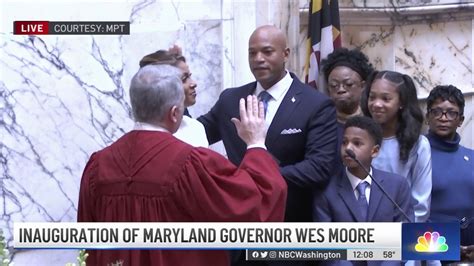 Wes Moore Sworn In As Marylands First Black Governor Nbc4 Washington