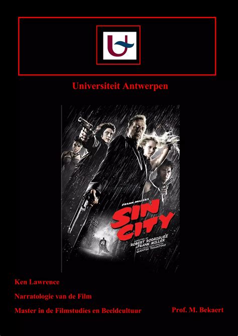 Universiteit Antwerpen Ken Lawrence Narratologie Van De Film Sin City Pdf