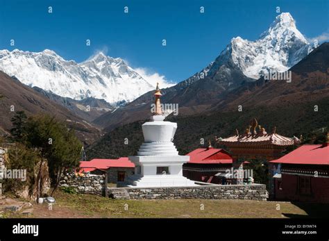 The Mighty Peak Of Ama Dablam In The Everest Region Of Nepal Viewed