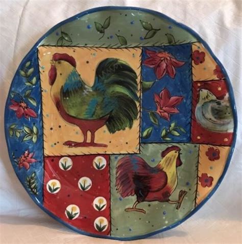 Certified International Le Rooster Salad Plate Designed By Susan Winget