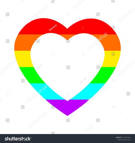 rainbow heart lgbt symbol vector illustration stock vector royalty free 1755419624