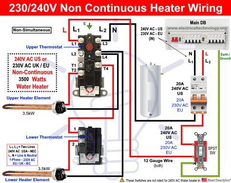 A newbie s overview of circuit diagrams. How to Wire 240V - 230V Water Heater Thermostat - Non ...