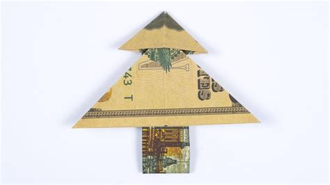 Money Origami Christmas Tree Instructions Folding A Tree Out Of Dollars