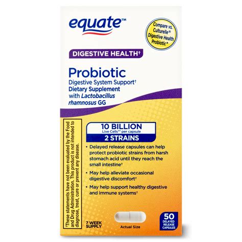 Equate Probiotic Supplement Digestive System Support Delayed Release