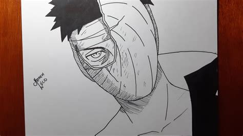 Tutorial Como Desenhar O Obito Da Akatsuki Passo A Passo Youtube