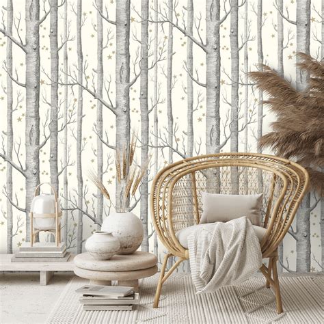 Woods And Stars Wallpaper Black And White By Cole And Son 10311050