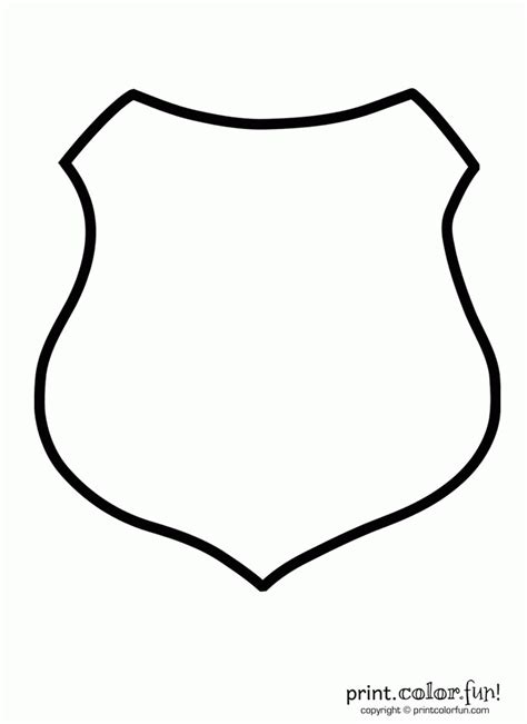 Police Badge Sketch Sketch Coloring Page