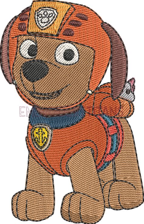 zuma paw patrol free machine embroidery design download in pes jef vp3 formats
