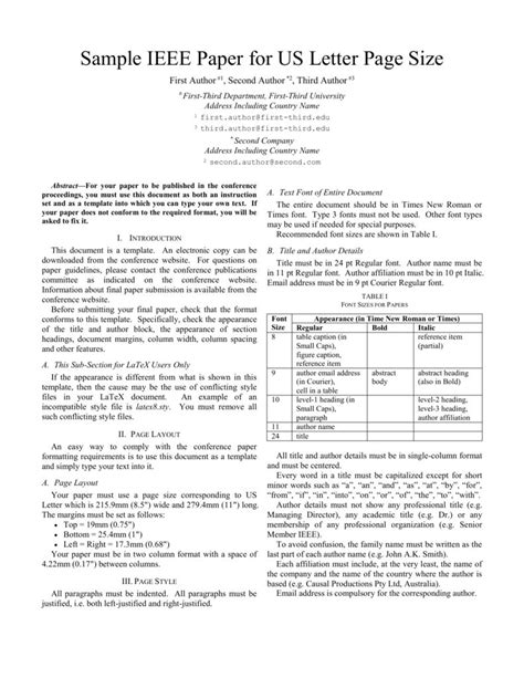 A subset hierarchical display of ieee thesaurus terms Ieee Paper Word Template In Us Letter Page Size (V3 ...