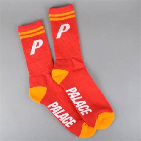 Palace Skateboards P Sock Red Accessories From Native Skate Store Uk