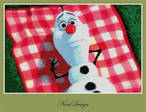 Cross Stitch Pattern Olaf Frozen Summer Instant By Nenidesign 350