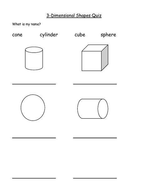 14 Best Images Of Three D Shapes Worksheets 3 Dimensional Geometric