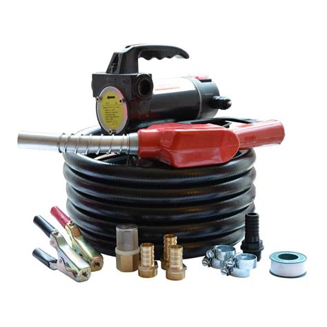 24v Portable Diesel Transfer Fuel Pump Kit With Automatic Nozzle