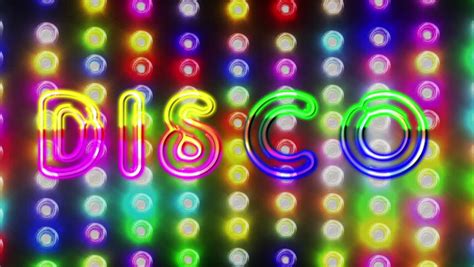 Flashing Colorful Disco Lights With Disco Title Use Dissolves In An