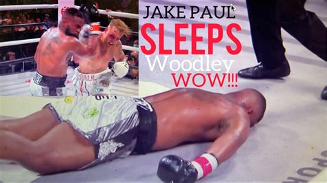 Jake Paul Knock Out Tyron Woodley Cold Wow Youtube