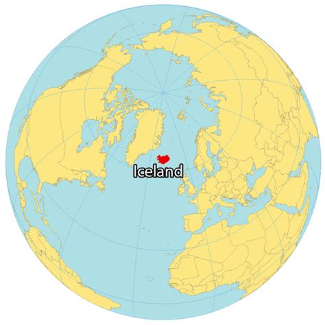 World Map Iceland Map