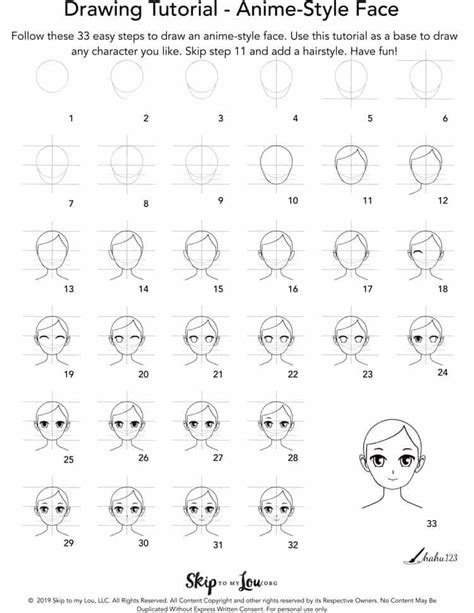 Manga Face Drawing Step By Step How To Draw An Anime Girl S Head And