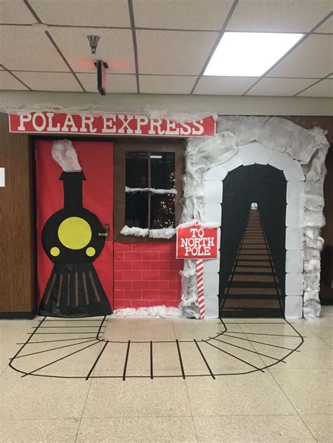 Polar Express Classroom Door Pix School Christmas Door Decorations