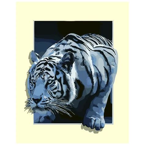 3d Tiger From Window Painting High Quality Home Decor Abstract Drawing