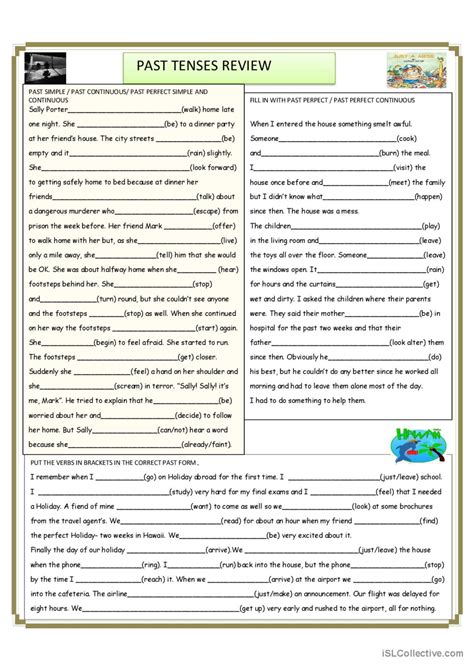 Past Tenses In Context Review English Esl Worksheets Pdf Doc