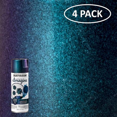Rust Oleum Imagine 4 Pack Gloss Blue Galaxy Spray Paint Net Wt 11 Oz