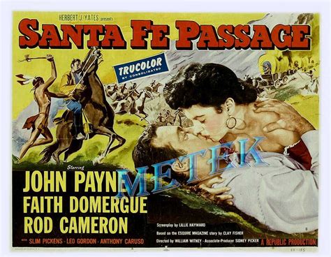 Santa Fe Passage 1955 Vintage Movie Poster