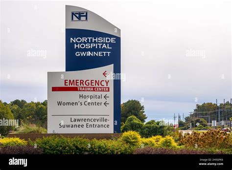 Entrance Signage For Northside Hospital Gwinnett And The Emergency