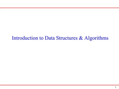 Introduction To Data Structures And Algorithm Ppt