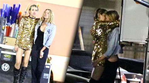 Miley Cyrus And Girlfriend Stella Maxwell Show Major Pda On Music Video Set In Las Vegas
