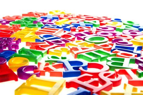 Plastic Letters And Numbers Isolated Macro Stock Image Image 13366063