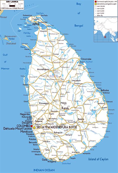 Maps Of Sri Lanka Detailed Map Of Sri Lanka In English Tourist Map Of Sri Lanka Road Map