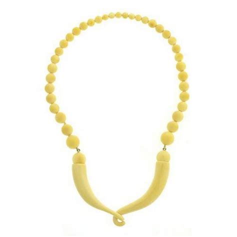 Graduated Ivory Necklace With Tusk Centrepiece Necklacechain Jewellery