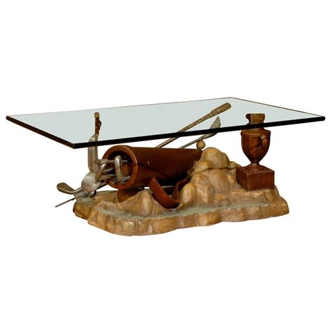 Golf coffee table book lovely rh inspirational round side eclipse by, source: Very Unique Golf Coffee Table in Plaster and Glass at 1stdibs