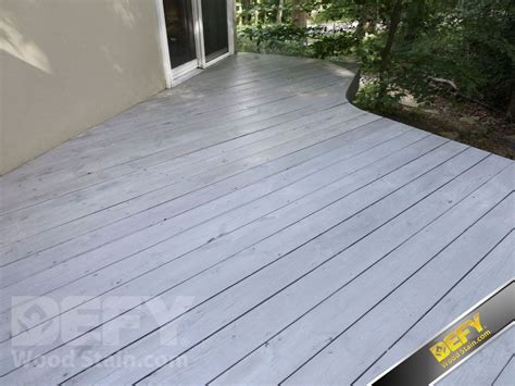 Deck Stained With Defy Extreme Wood Stain In Driftwood Gray