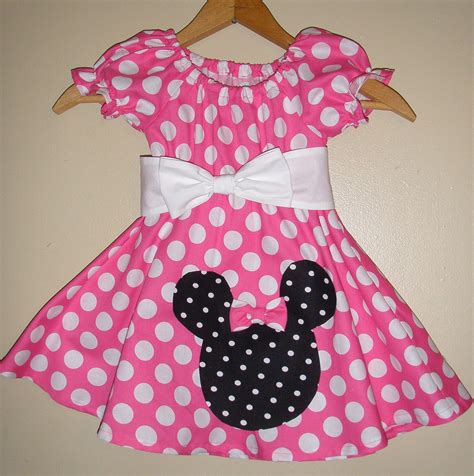 Minnie Mouse Dress With Applique Pink Polka Dot