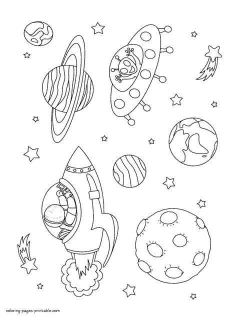 Free Preschool Space Printables