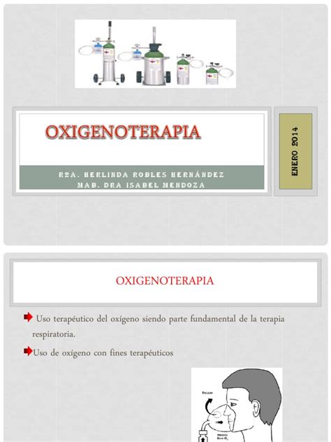 Oxigenoterapia Oxígeno Especialidades Médicas